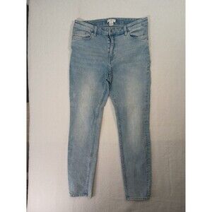 L.O.G.G by H&M Skinny Jeans Women's Size 12 Blue 5-Pocket Mid Rise Light Wash